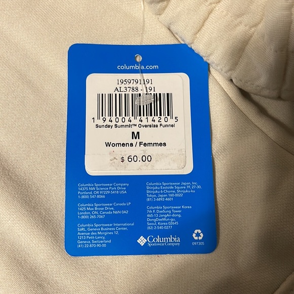 Columbia women’s Sunday summit oversize funnel sweatshirt size Medium - Picture 9 of 9